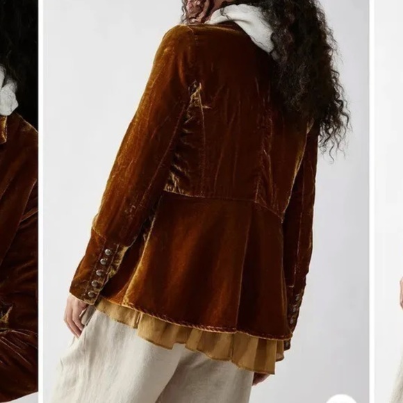 NWT Free People Faye Velvet Jacket - Picture 2 of 11